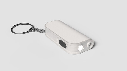 keyring with flashlight white