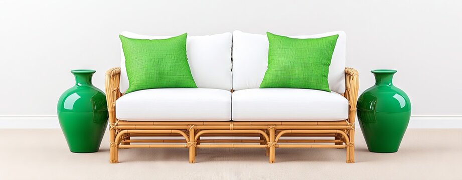 A store specializing in sustainable home decor, offering items such as recycled glass decorations, bamboo furniture, and hand-woven organic fabric curtains.