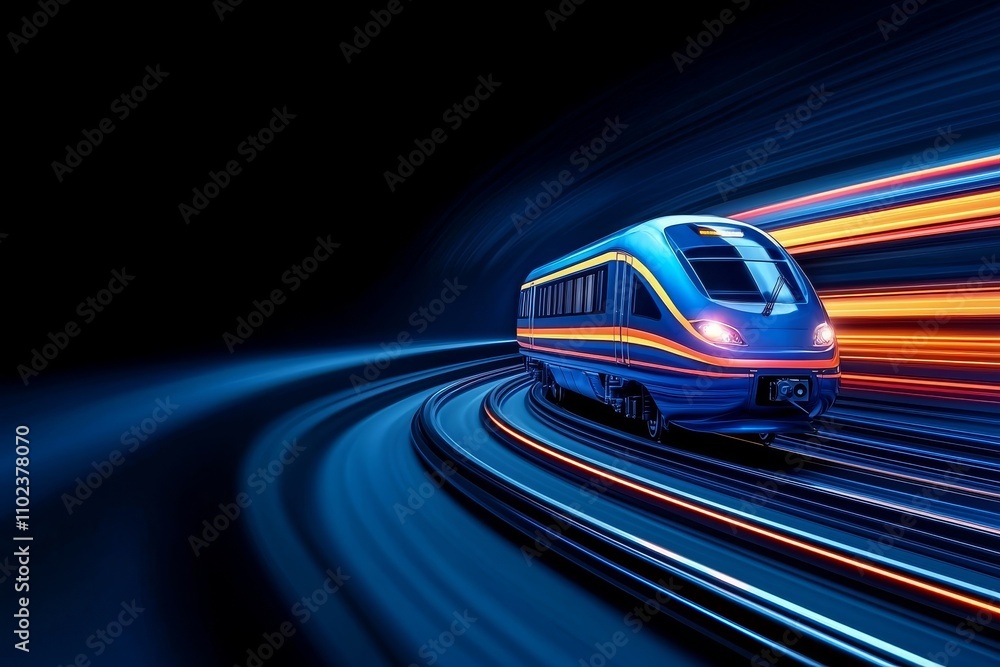 Aufkleber an advanced hyperloop network speeds along inside a tube, demonstrating innovations in swift transpo