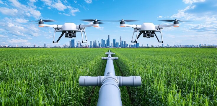 An artistic representation of hyperloop transportation, showcasing a tube that leads to a golden-lit, futuristic city at dusk.