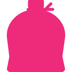 pink bag single line vector icon