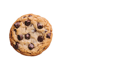 Delicious chocolate chip cookie on a plate transparent background