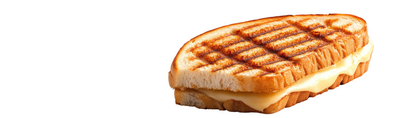 Delicious grilled cheese sandwich on a plate. transparent background
