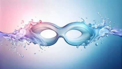 Minimalist Abstract Pastel Color Liquid Mask Composition with Singular Focus and Clean Aesthetic for Poster and Graphic Design Projects