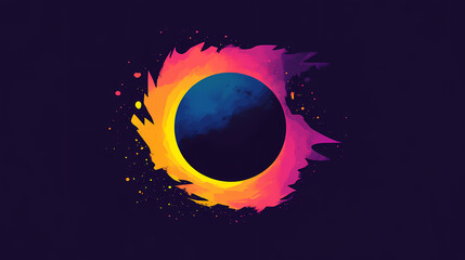 Solar eclipse icon sign vector. Ecliptic. Illustration