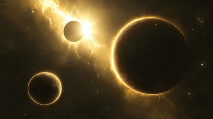 Naklejka premium Stars on the ecliptic plane, orbiting the sun. Ecliptic. Illustration