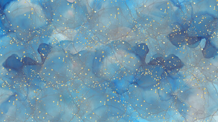 Blue and gold luxury abstract background wallpaper