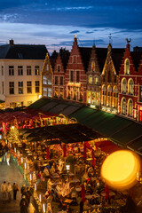 Fototapeta premium Christmas Market in Bruges, Belgium