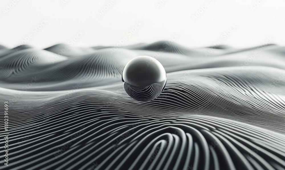 Poster sphere bouncing down undulating surface