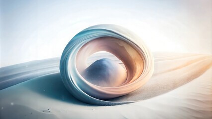 Minimalist Abstract Pastel Color Sand Spin Composition with Singular Focus and Clean Aesthetic for Poster and Graphic Design Projects