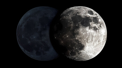 Naklejka premium Full moon image. Ecliptic. Illustration