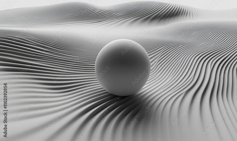 Poster sphere bouncing down undulating surface