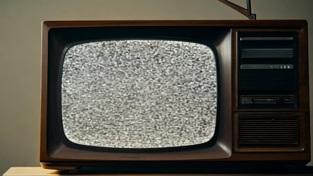 Camera Zooming Old Off Air Television