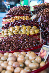 Olives on the market