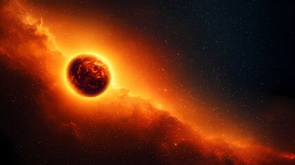 Obraz premium Bright stars in a cosmic background, showcasing the beauty of the universe with vibrant colors and textures. Ecliptic. Illustration