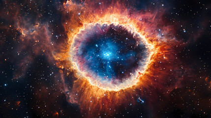 A vibrant cosmic scene featuring colorful nebulae and starry backgrounds that evoke a sense of wonder and exploration. Ecliptic. Illustration