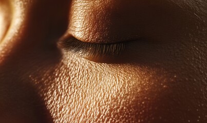 Fototapeta premium Macro shot of facial pores and skin texture