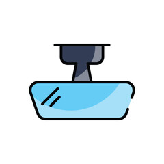 Car Mirror vector icon