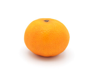 Fresh ripe tangerine on white background