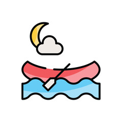 Canoe vector icon