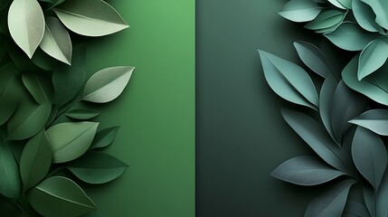 A modern mobile wallpaper design with a rich green background fading into a dark green gradient,