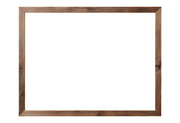 Wooden frame isolated on transparent background