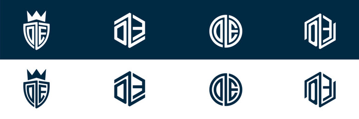 OE EO typography letter logo desgn