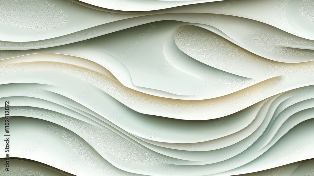 Aufkleber light blue and white waves create a tranquil, elegant backdrop with soft gradients and simple shapes