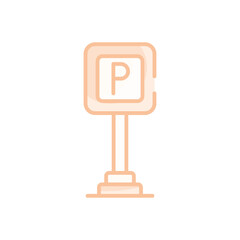 Parking Board vector icon