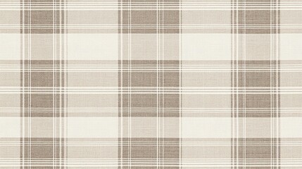 Beige and cream plaid fabric texture.