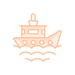 Tugboat vector icon