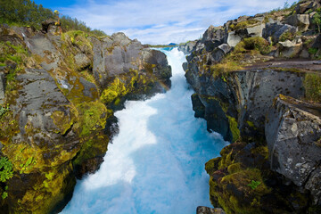 Hlauptungufoss waterfall in Iceland