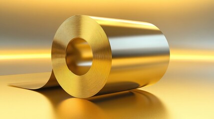 Coiled Steel Sheet in Industrial Factory Setting with Shiny Metallic Finish