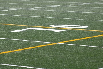 yard lines on football field