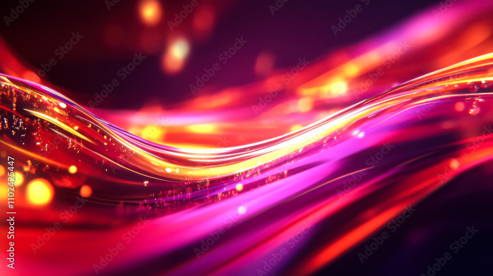 Aufkleber vibrant waves of light swirl together in a striking abstract display of color and motion