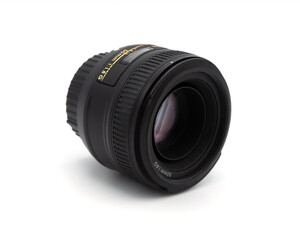Fototapeta premium Professional Camera Lens Isolated on White Background