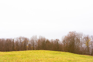 Cultural landscape by Lake Mjøsa at Totenvika in October.