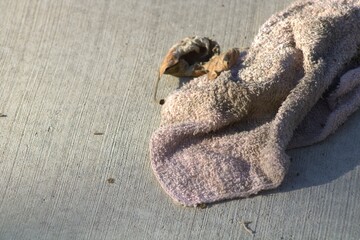 light pink microfiber cleaning cloth up close