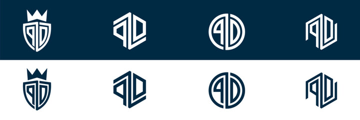 PD DP letter logo design set