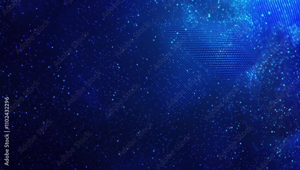 Poster blue binary code background with digital data and pixel texture, in a dark blue color, illustration 