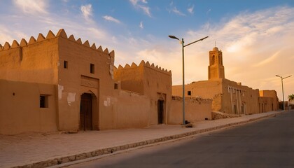 Fototapeta premium Streets of the old city of Diriyah near Riyadh, Kingdom of Saudi Arabia.