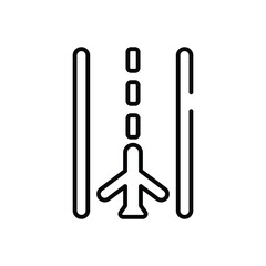 Airport Runway vector icon