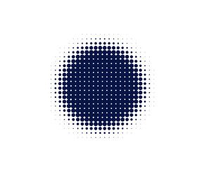 A view of a circle shape featuring a halftone effect.