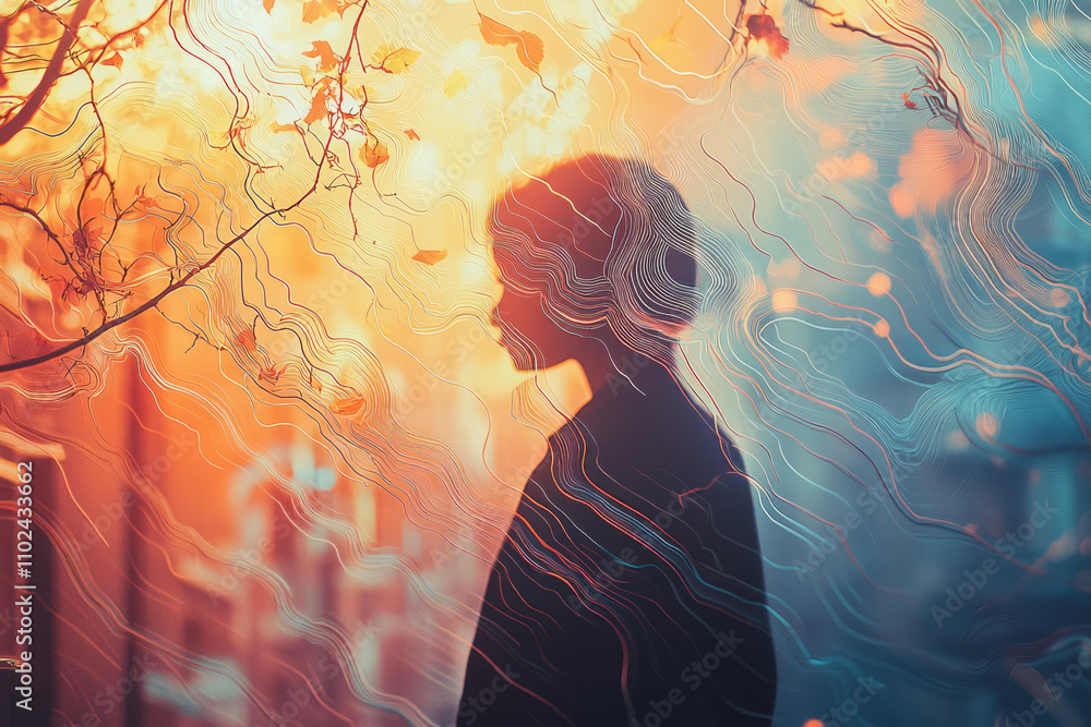 Poster An abstract fluid gradient artwork featuring soft, flowing lines in vibrant pastel colors.