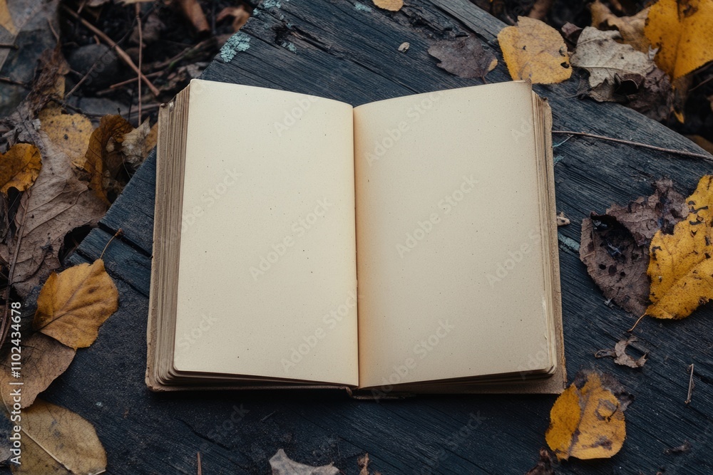 Poster high-quality open and closed blank booklet overview for clean advertising background