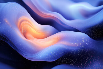Fototapeta premium Abstract Gradient Flow with Spheres in Soft Pastel Tones