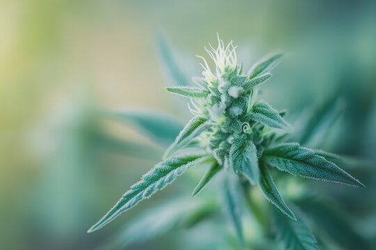 Intimate Glimpse of Jack Herer Cannabis Bud: Nature's Medicinal Marvel in Macro Focus