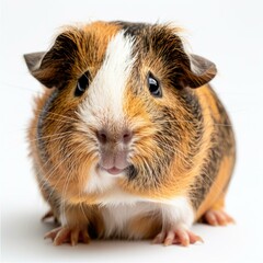 guinea pig  funny guinea pig smiling on white background  guinea pig