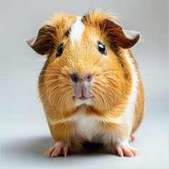 guinea pig  funny guinea pig smiling on white background  guinea pig
