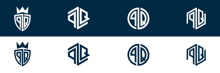 PQ QP Trendy letter logo design